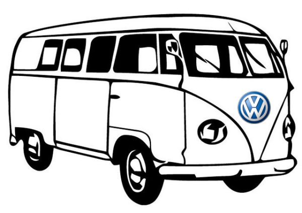 Bus VW T Series Coloring Page