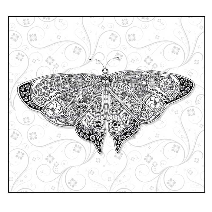 Butterfly Coloring Pages Floral