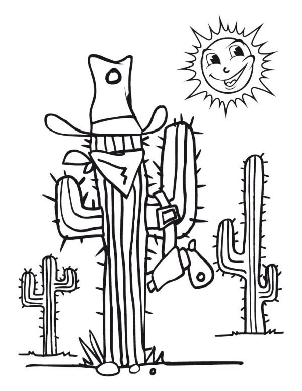 Cactus Coloring Page