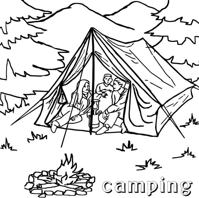Camping Coloring Pages To Print