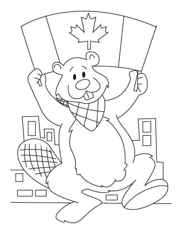 Canadian Flag Day Coloring Pages