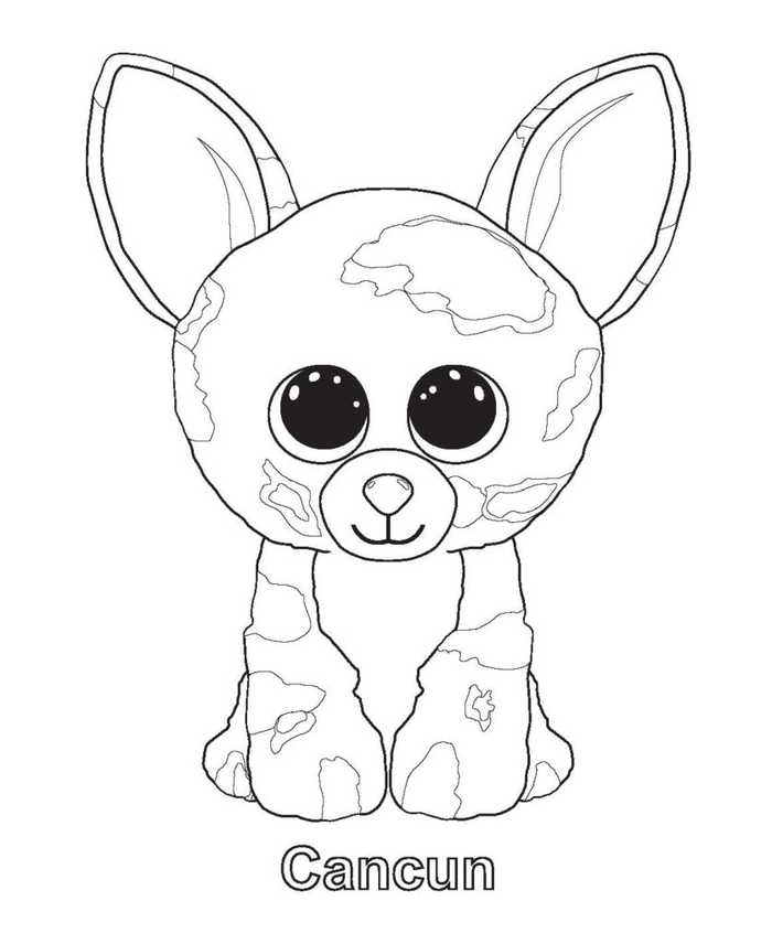 Cancun Beanie Boo Coloring Pages