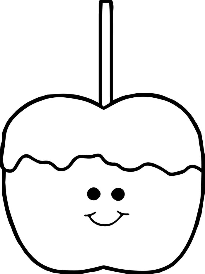 Candy Apple Coloring Pages