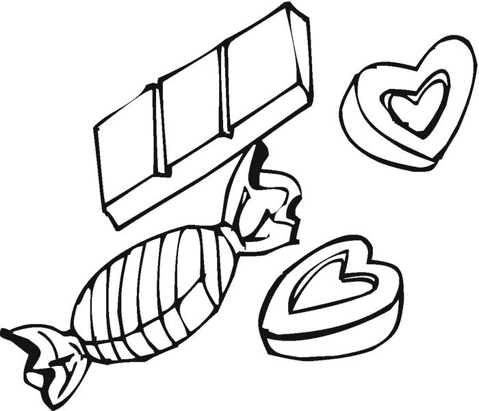 Candy Bar Coloring Pages