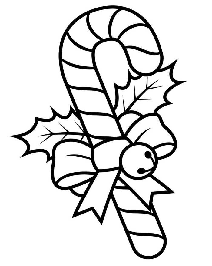 Candy Cane Coloring Pages 1