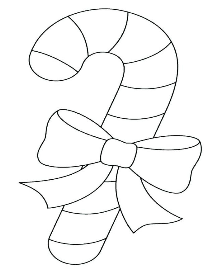 Candy Cane Printable Coloring Pages