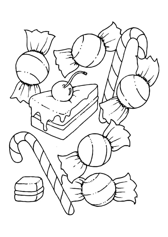 Candy Coloring Pages For Kids