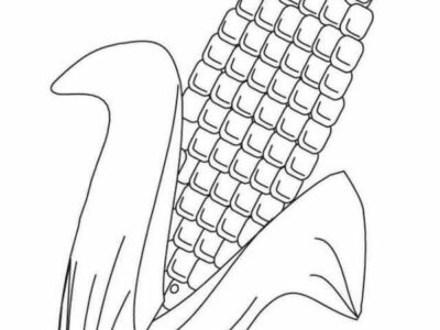 Candy Corn coloring page for preschool