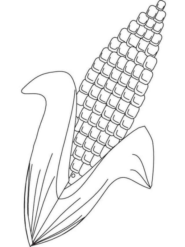 Candy Corn coloring page for preschool