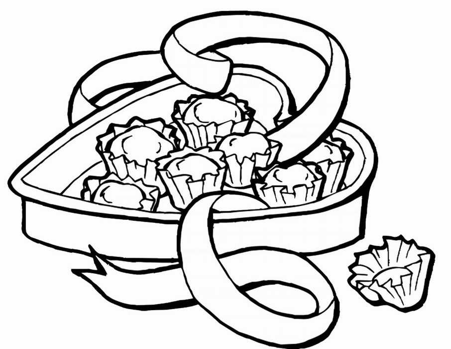 Candy Hearts Coloring Pages