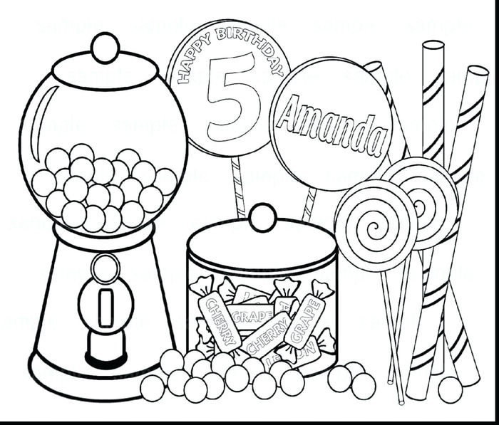 gumball machine coloring page