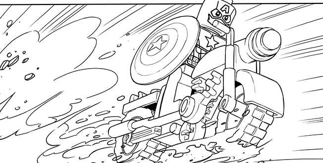 Captain America Lego Avengers Coloring Pages