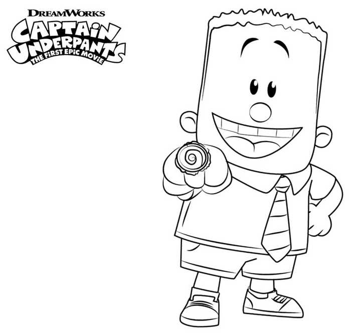 Captain Underpants Coloring Page George