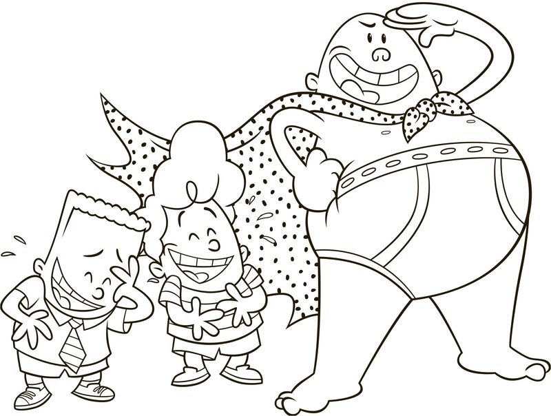 Captain Underpants Coloring Pages Easy