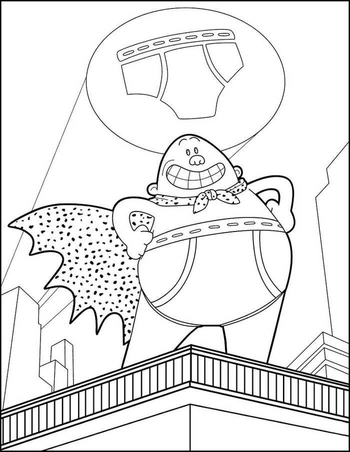 Captain Underpants Hero Coloring Page