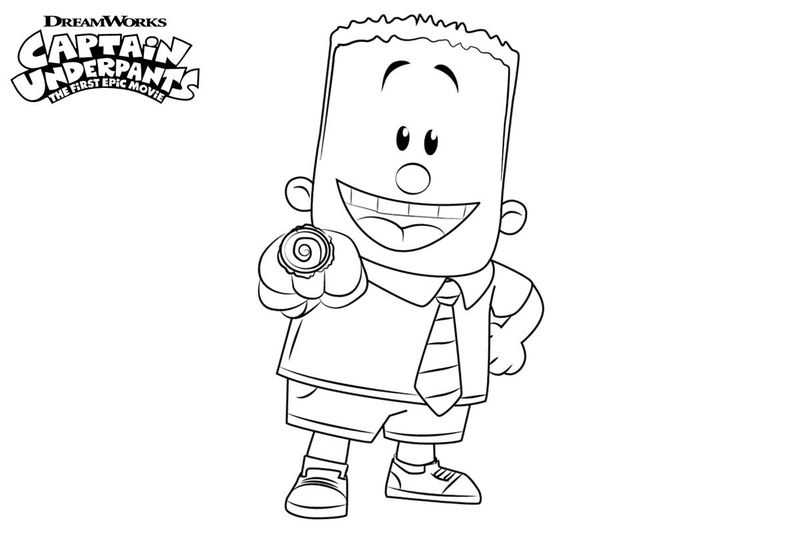 Captain Underpants Movie Coloring Pages