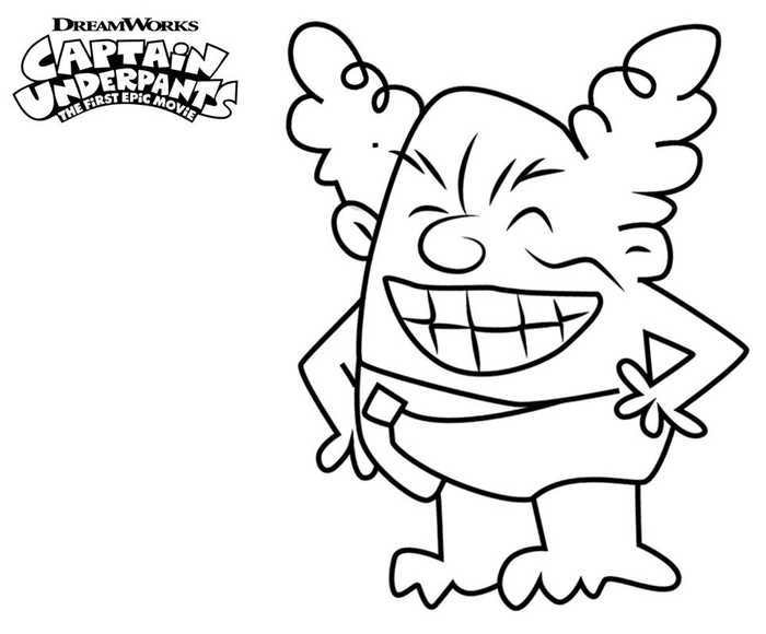 Captain Underpants Movie Dr Diaper Coloring Page