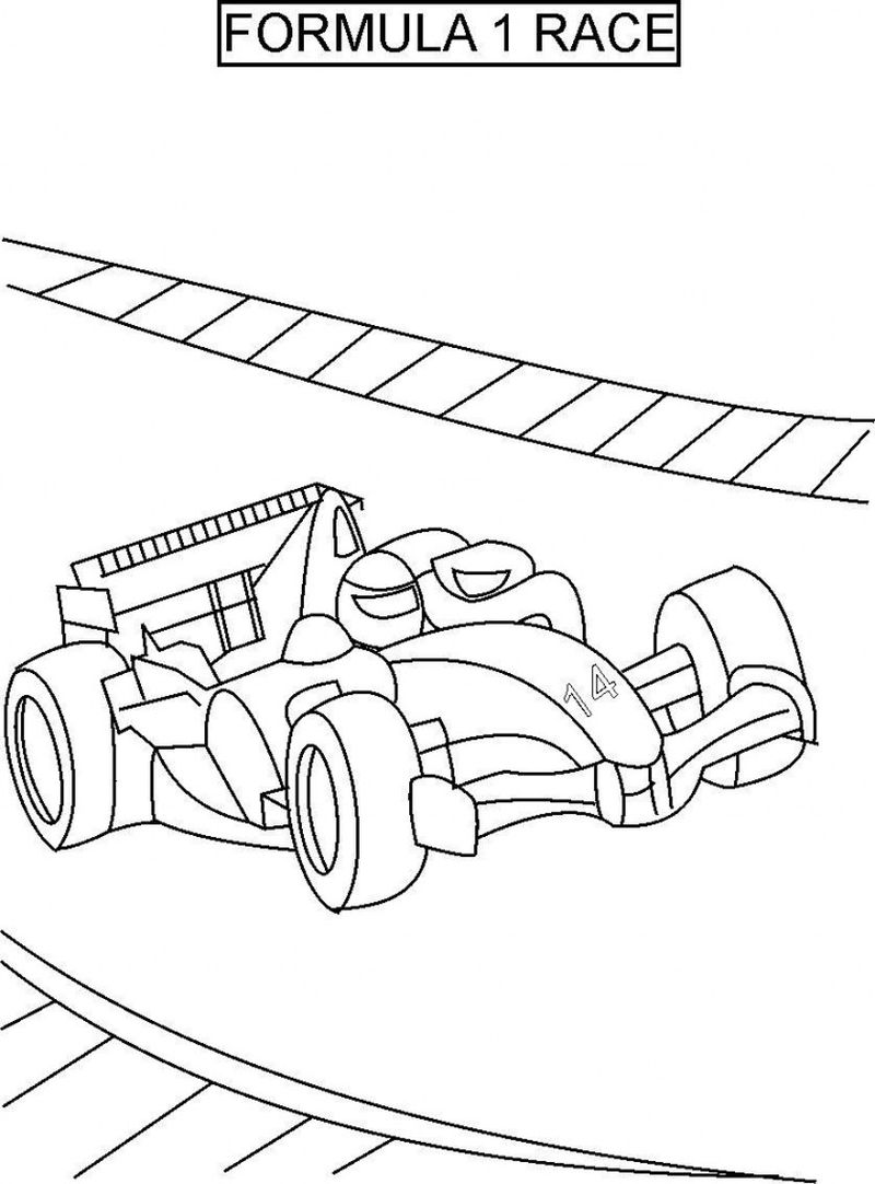 Car Racing Coloring Pages
