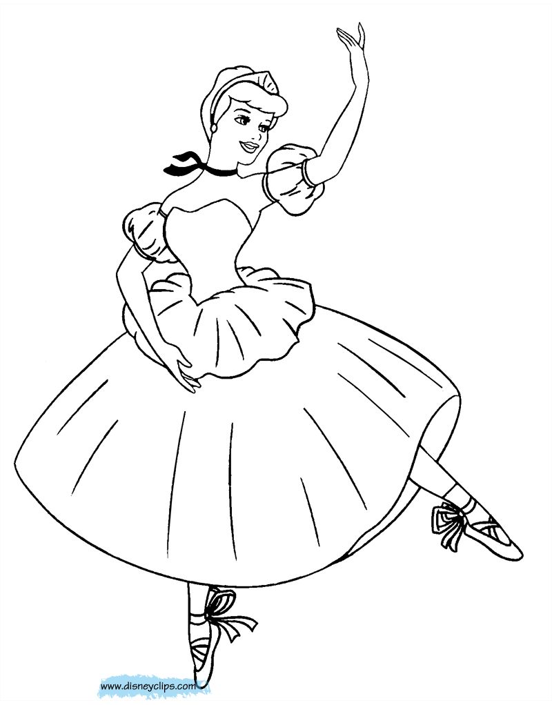 Cartoon Ballerina Coloring Pages