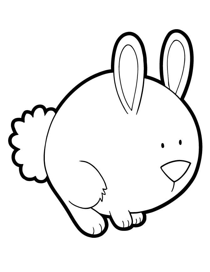 Cartoon Bunny Animal Coloring Pages