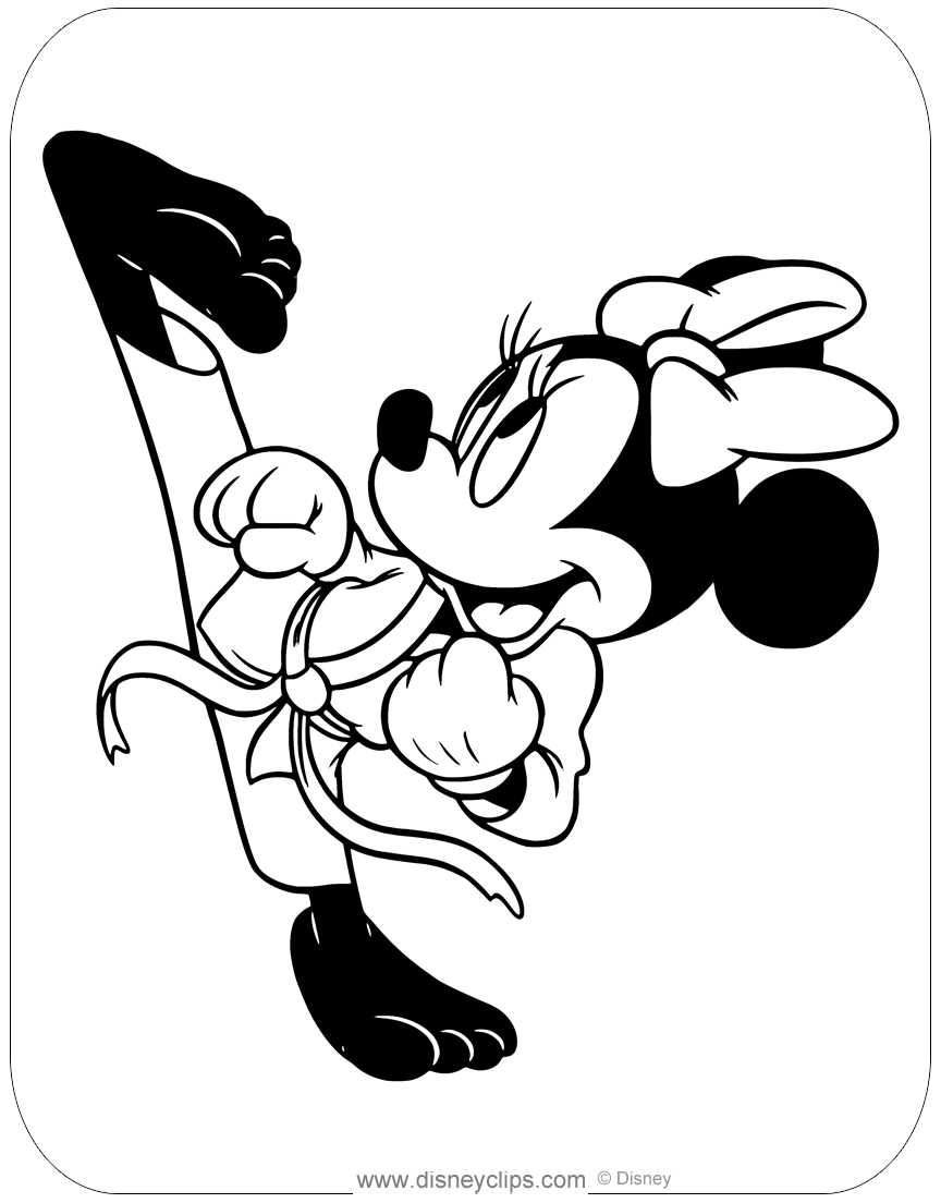 cartoon coloring pages karate
