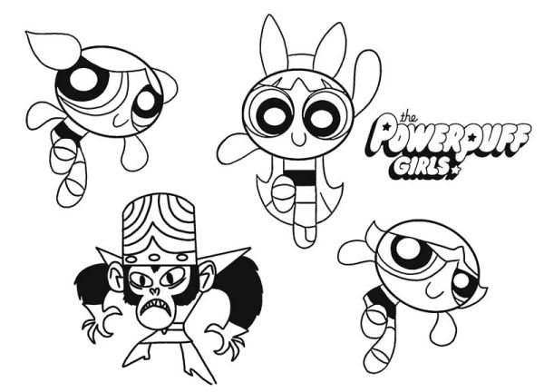 Cartoon Coloring Pages Powerpuff Girls