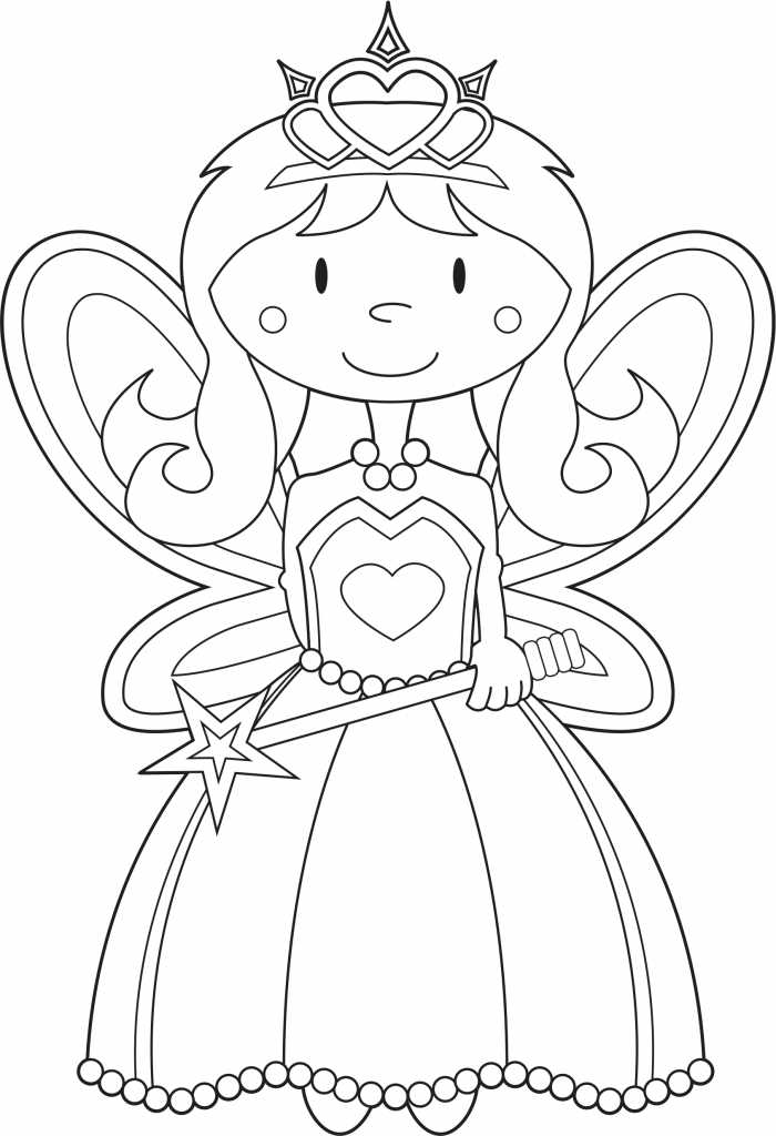 coloring pages of babys and faireys