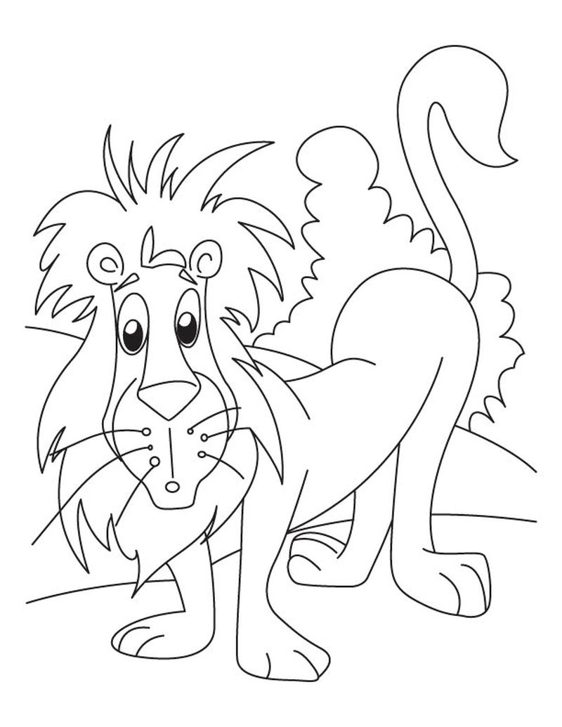 Cartoon Lion Coloring Pages