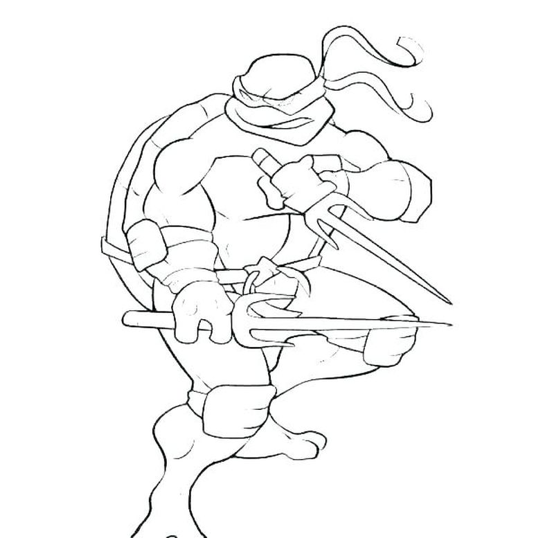 Cartoon Ninja Coloring Pages