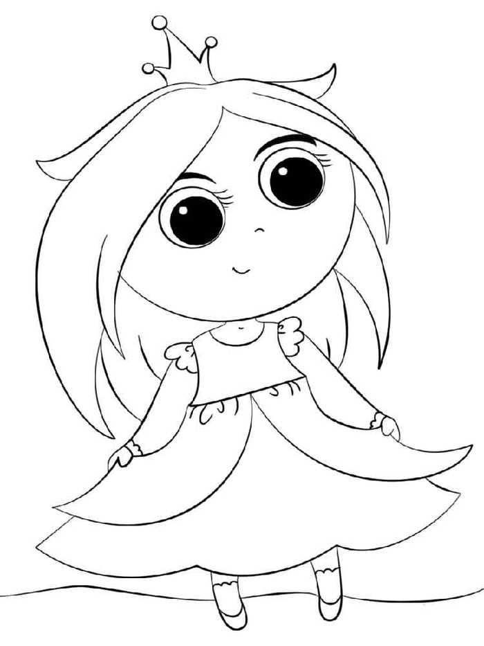 Cartoon Princess Free Coloring Pages