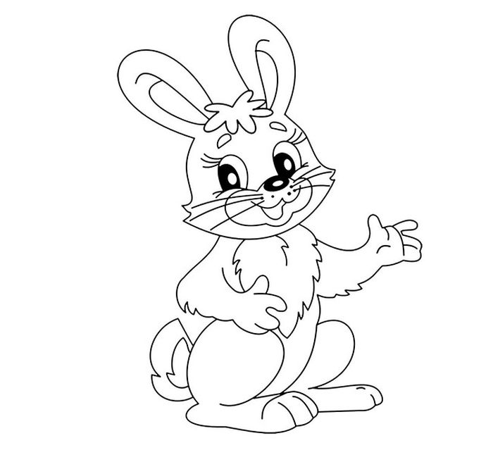 Cartoon Rabbit Coloring Pages
