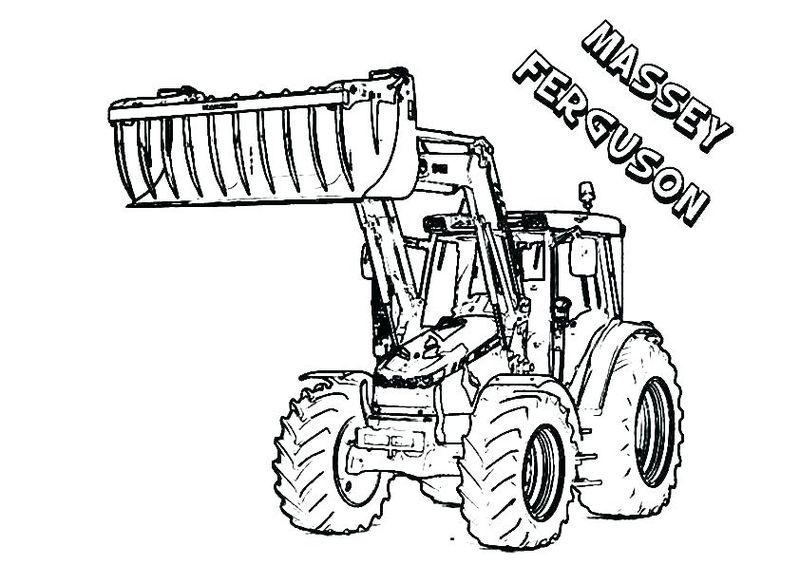 Cartoon Tractor Coloring Pages