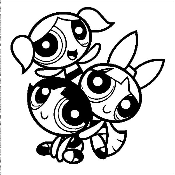 Cartoon powerpuff girls coloring pages