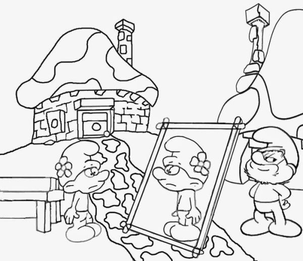 Cartoon smurf coloring pages
