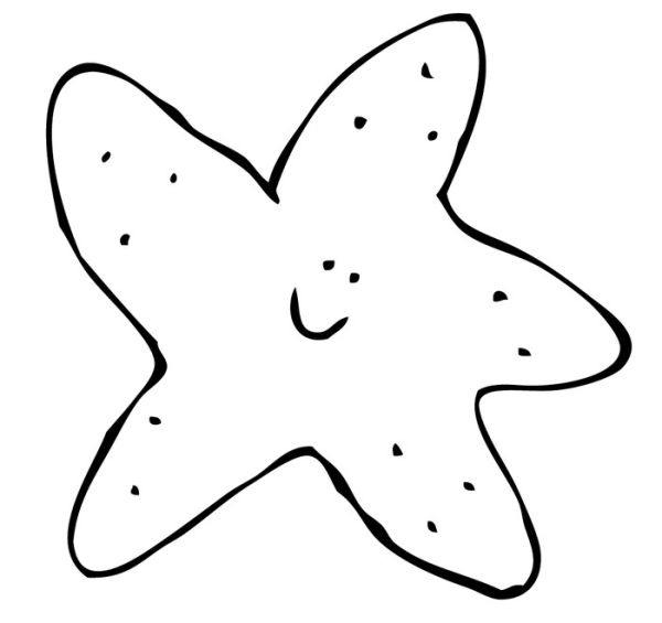 Cartoon starfish coloring pages