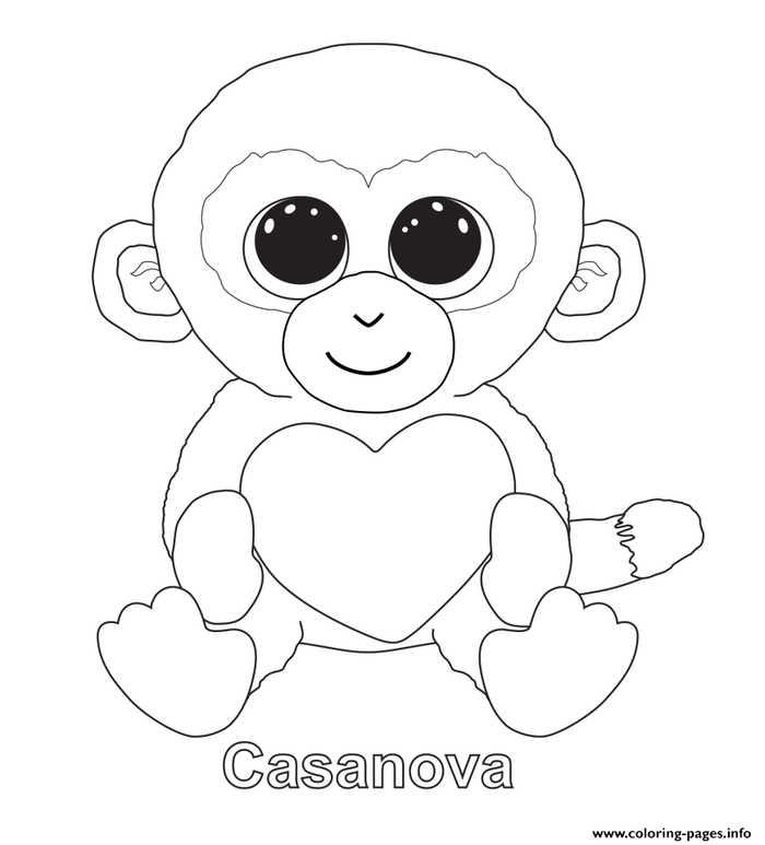 Casanova Beanie Boo Coloring Pages