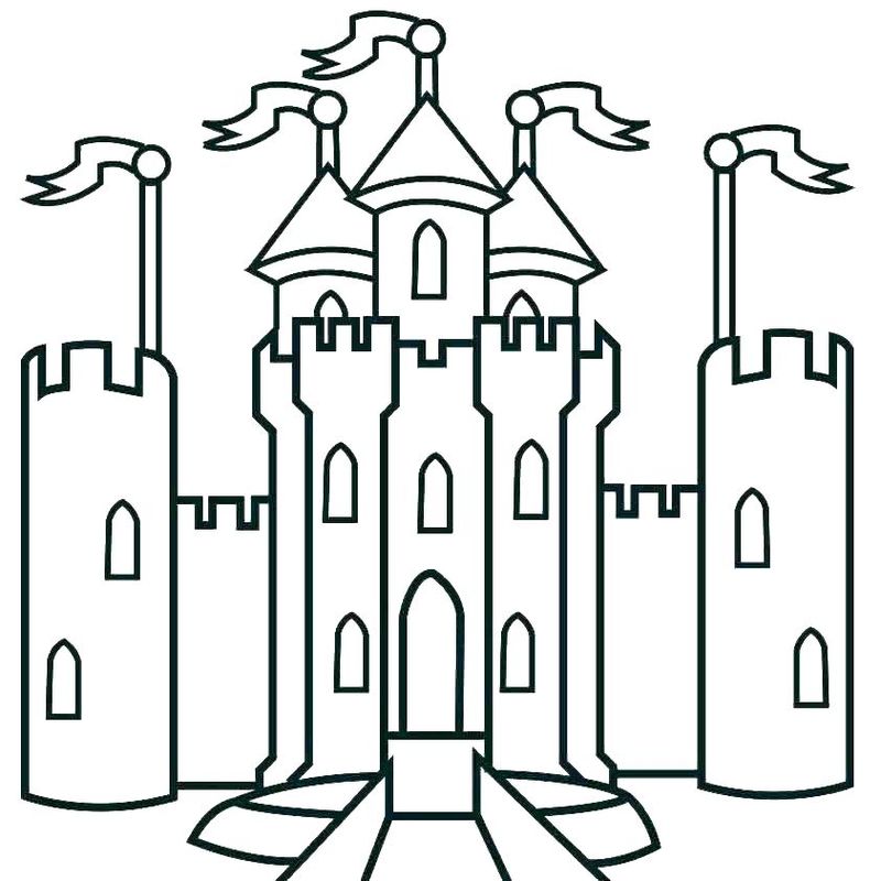 Castle Coloring Pages For Kids Printable