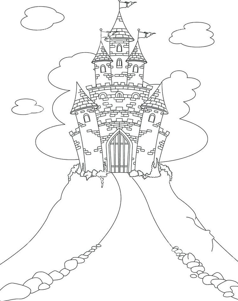 Castle Coloring Pages For Kids