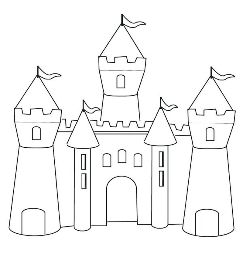 Castle Coloring Pages Preschoolers