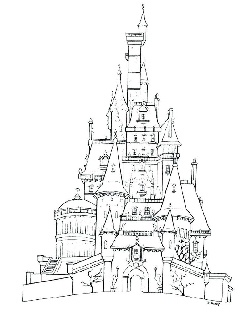 castle in the sky coloring page pdf