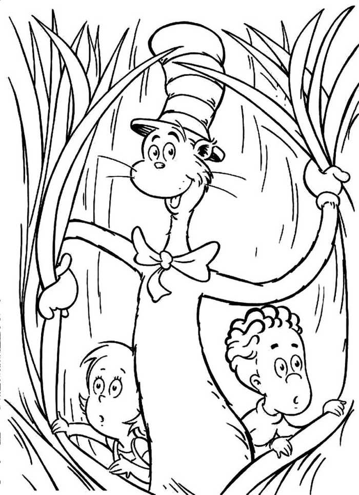 Cat In The Hat Coloring Page