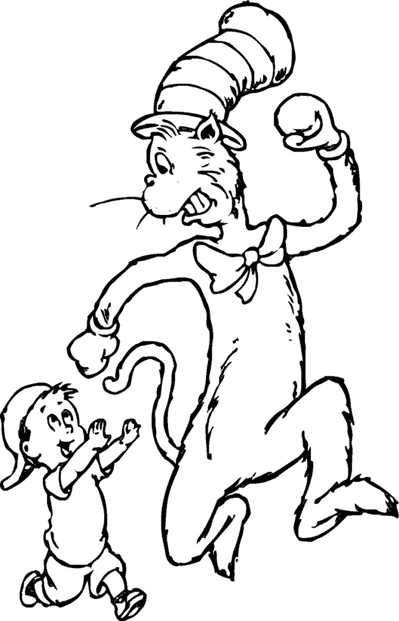 Cat In The Hat Coloring Pages For Upper Elementary