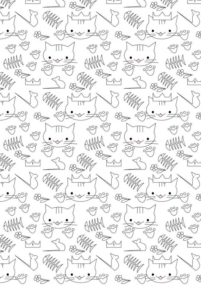 Cat Pattern Wallpaper To Print