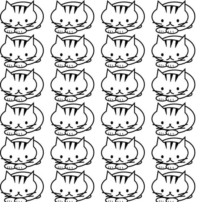 Cats Pattern Art Sheet