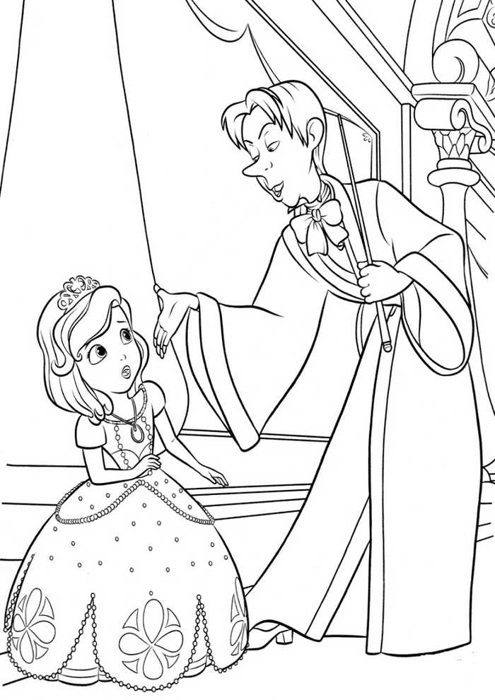Cedric And Sofia The First Coloring Pages