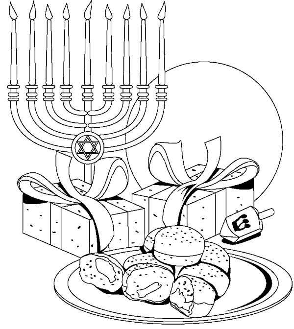 Celebrate Hanukkah Coloring Pages