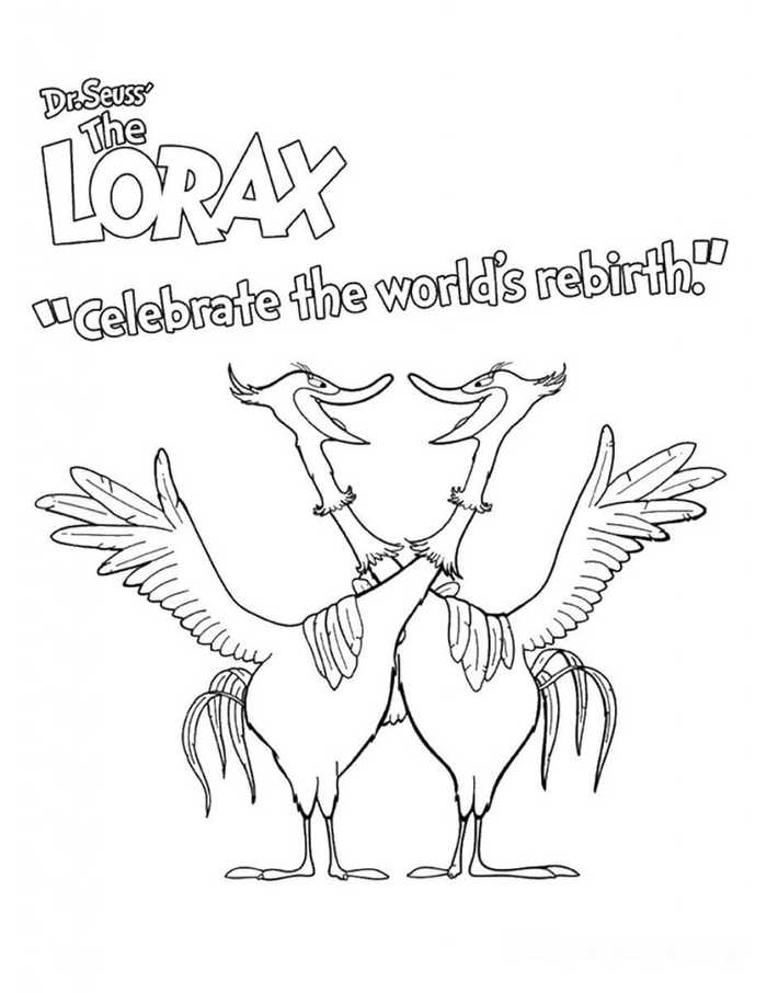 the lorax characters coloring pages