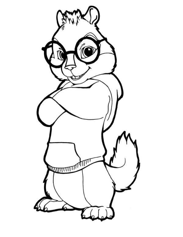 Character alvin and the chipmunks coloring pages