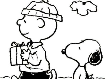 Charlie Brown Christmas Present Coloring Page