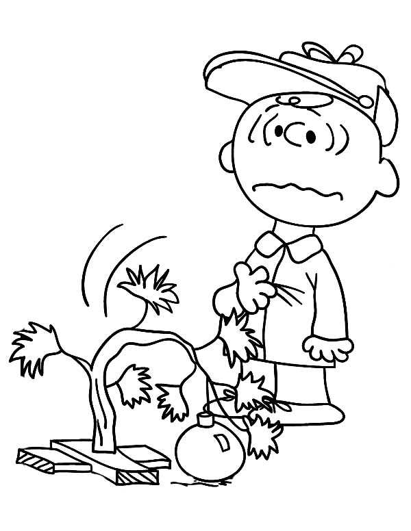 Charlie Brown Christmas Tree Coloring Pages